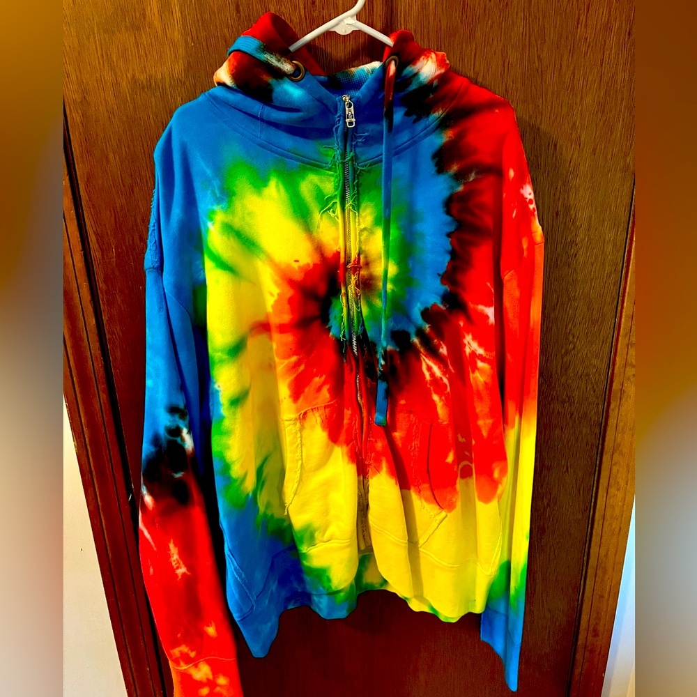 Tie Dye Zip Up Sweatshirt